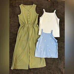 H&M Ribbed Tank Set and jumpsuit/romper